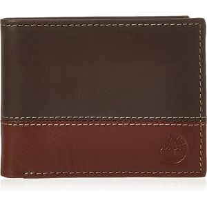 Timberland Billetera de cuero para hombre, Marrón