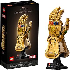 LEGO Marvel Infinity Guantelete 76191 - Kit de construcción coleccionable; modelo Thanos mano derecha con piedras infinitas (590 piezas)