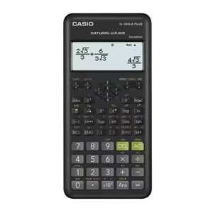 Calculadora científica Casio FX-350LAPLUS 2da generación, 12 dígitos, 252 funciones, a pilas, negro