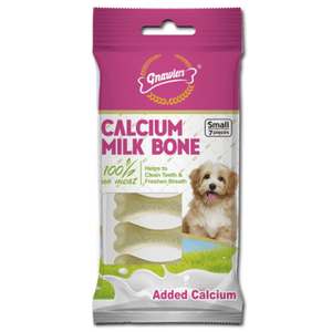 Gnawlers Calcium Milk Bone 2" x 7 und - Hueso de Calcio Pequeño