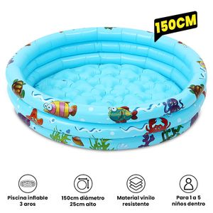Piscina Niños - Baby Amusement Pool 150 cm Celeste