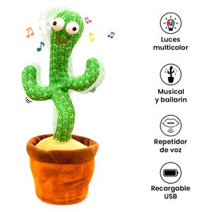 Cactus de Peluche Bailarín Musical