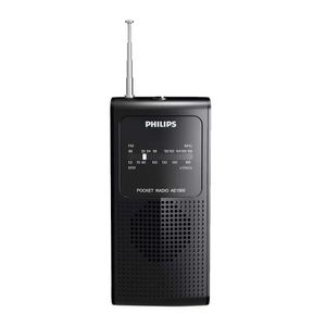 Radio Portátil Philips AE1500, sintonizador AM/FM, altavoz integrado, entrada 3.5mm, negro