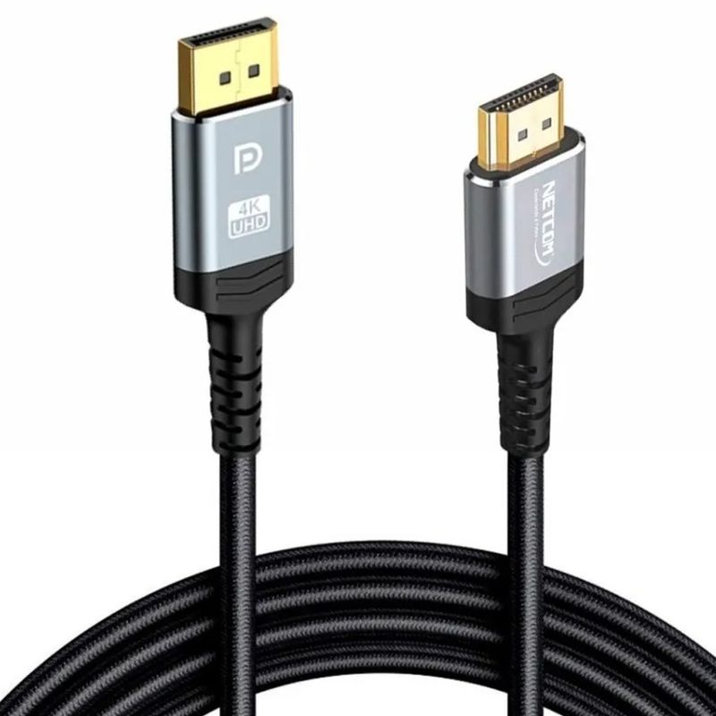 Cable Displayport A Hdmi Macho 1.8 Metros 4k Alta Calidad