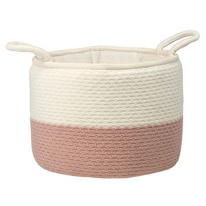 Cesta Soft Tejida Rosado Ivory Pequeña