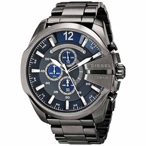 Reloj Diesel Mega Chief DZ4378 Para Hombre Cronómetro Fecha Correa de  Silicona Negro