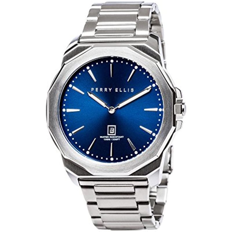 Reloj de Lujo Perry Ellis 08002 02 para Hombre en Plateado