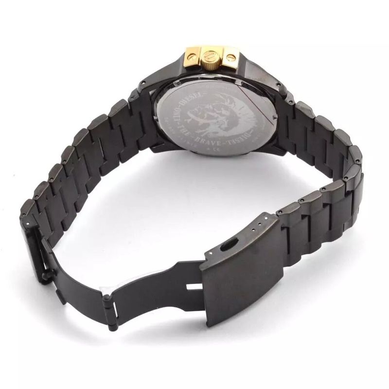 Reloj Diesel Master Chief DZ1209 Fecha Acero Inoxidable Negro Dorado