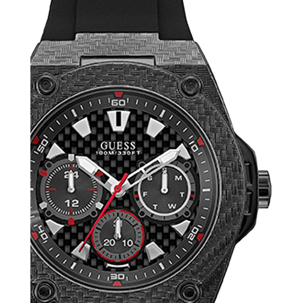 Reloj Guess Legacy U1048G2 W1048G2 Correa De Silicona Negro