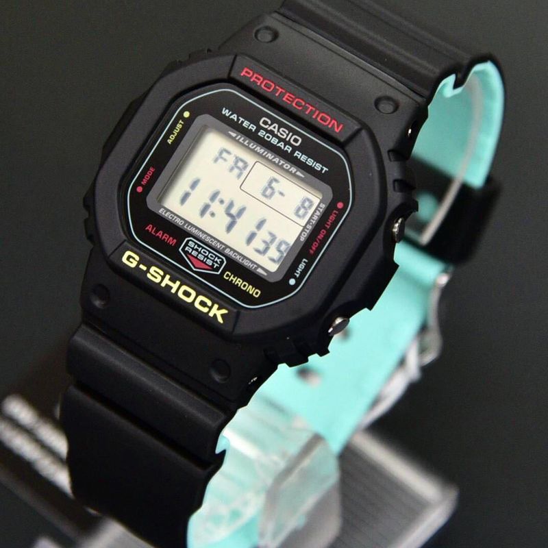 Reloj Casio G Shock DW5600CMB 1 Digital Luz De Fondo Acu tico Negro