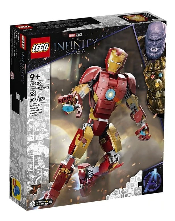 Figura armable Lego Marvel Armadura de Rocket de Avengers con 98 piezas