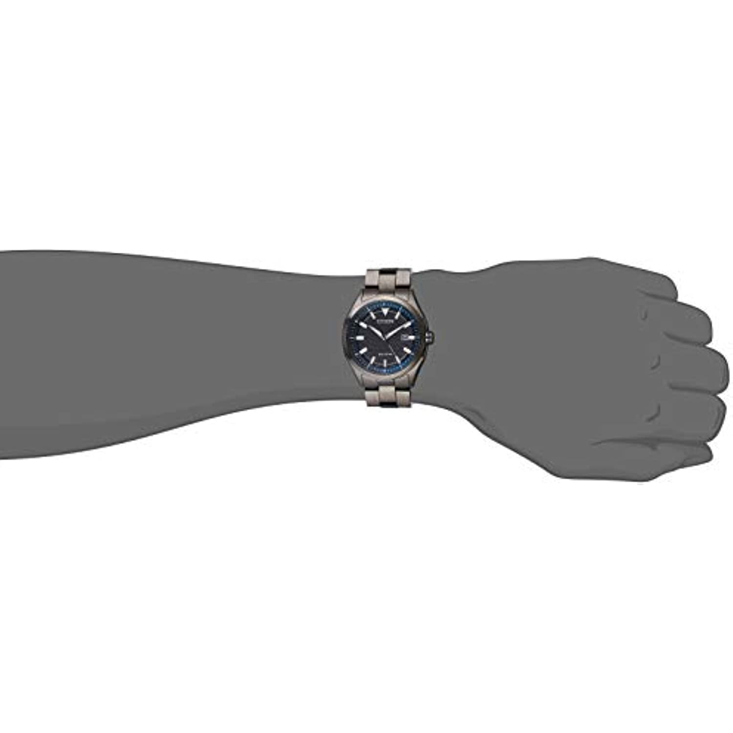 Citizen Reloj Eco-Drive Weekender para hombre en acero inoxidable IP negro,  esfera azul (Modelo: AW1147-52L), Gris