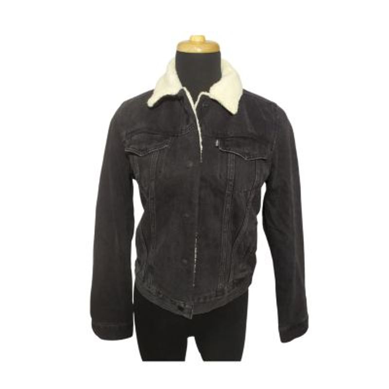 Casaca de Jean Levis Original Trucker Jacket Negra Negro