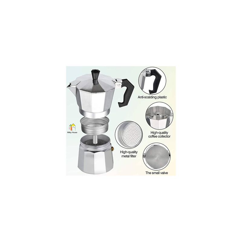  Cafetera eléctrica profesional de café expreso/moka Uniware de  3 tazas : Hogar y Cocina