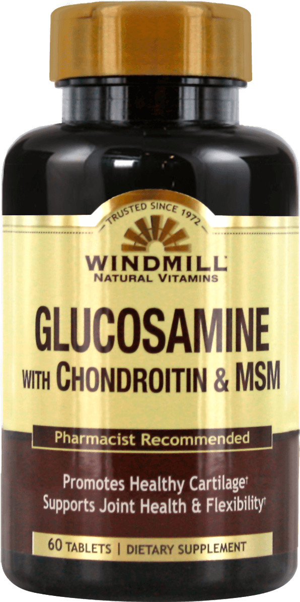 GLUCOSAMINA CONDROITINA & MSM FRASCO 60 TABLETAS WINDMILL