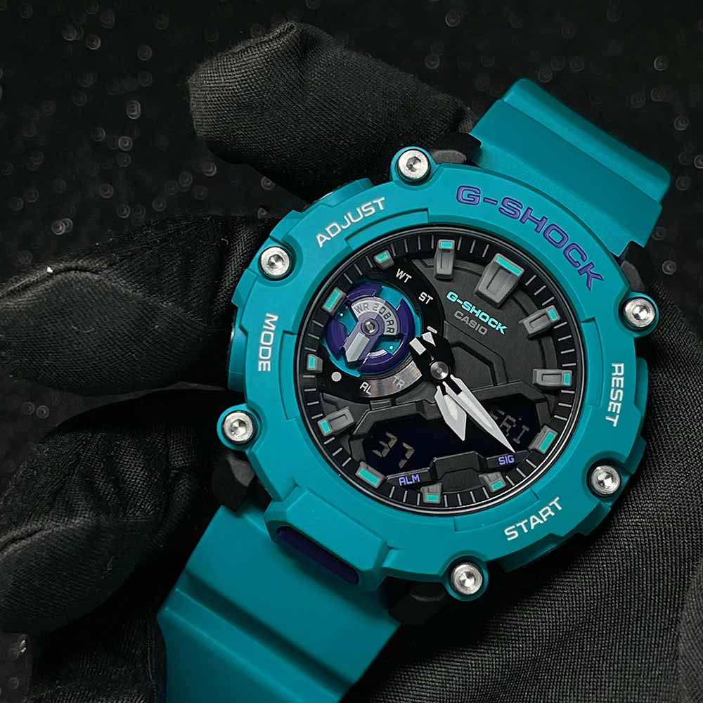 Reloj Casio G-Shock Carbon Core GA2200-2A Digital Analógico Turquesa