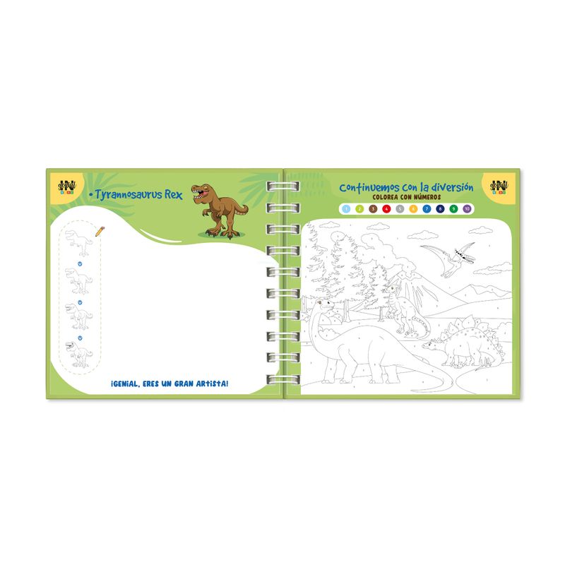 Cuaderno de Dibujos Ingenial Kids Dinosaurios