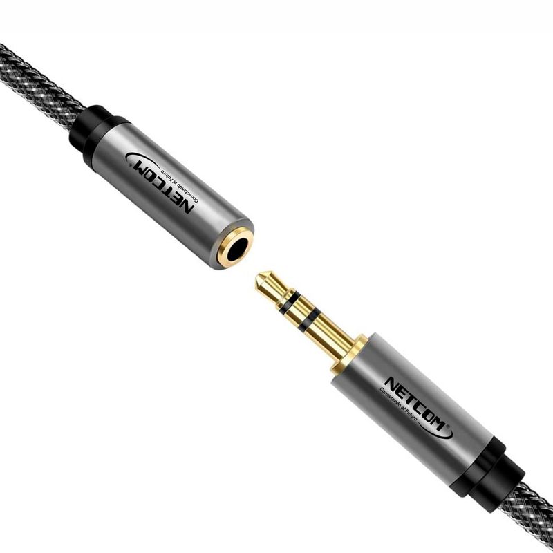 Cable Extensión de Audio Plug a Jack 3.5mm TRS de 1.80 Metros Netcom