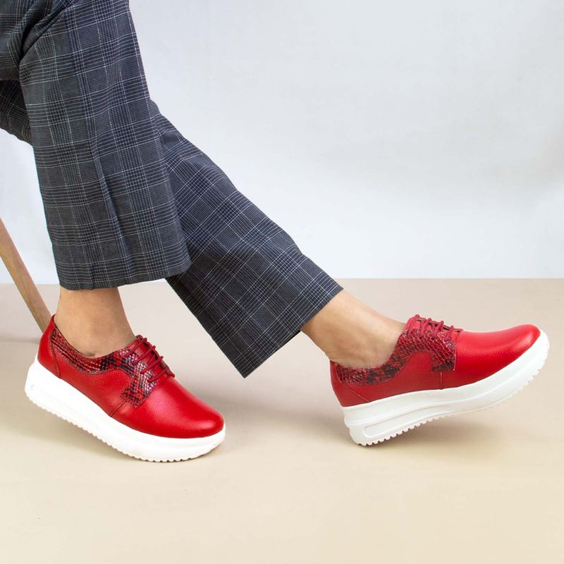 Zapatos oxford best sale rojos mujer