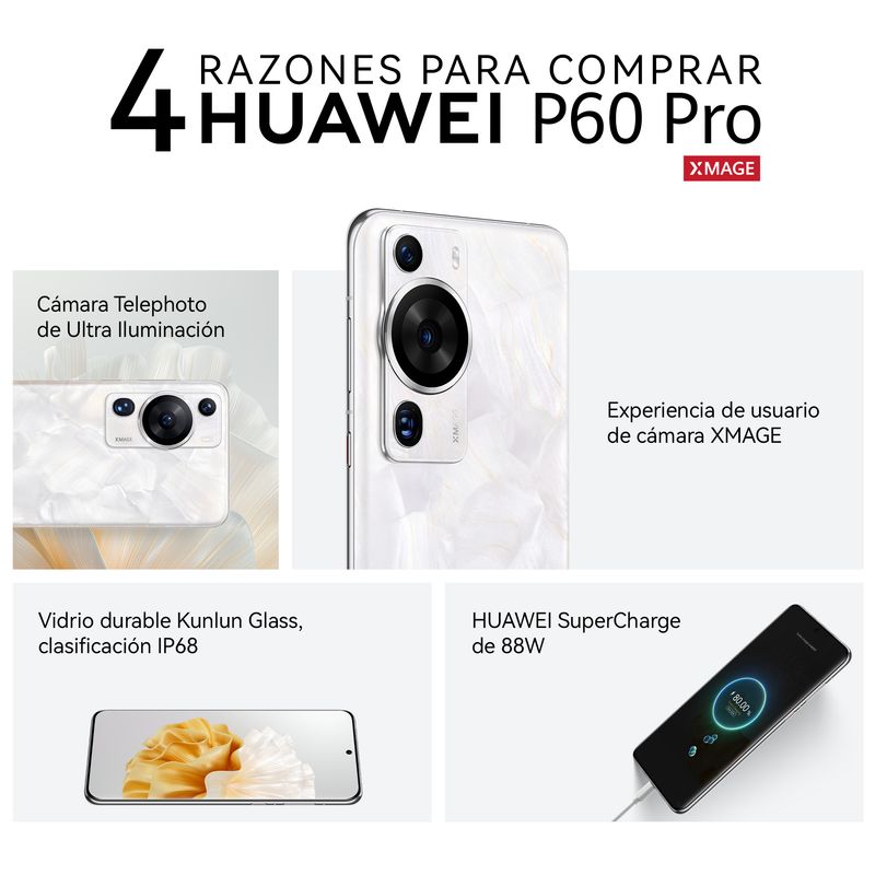 Smartphone HUAWEI P60 Pro Rococo Pearl 8GB+256GB Dual Sim