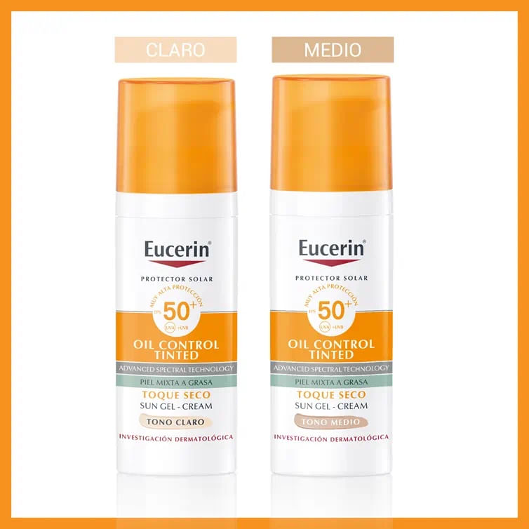 Eucerin Sun Oil Control Color Medio Toque Seco FPS50+ 50ml