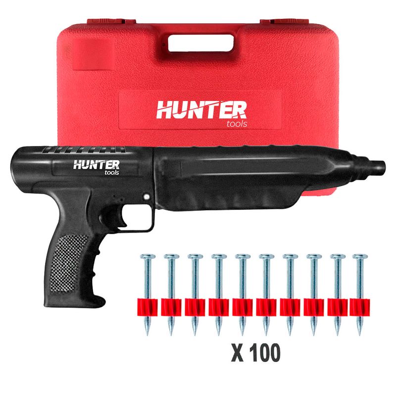 Hunter pistola de impacto para fijación pt-396 + 100 clavos HUNTER
