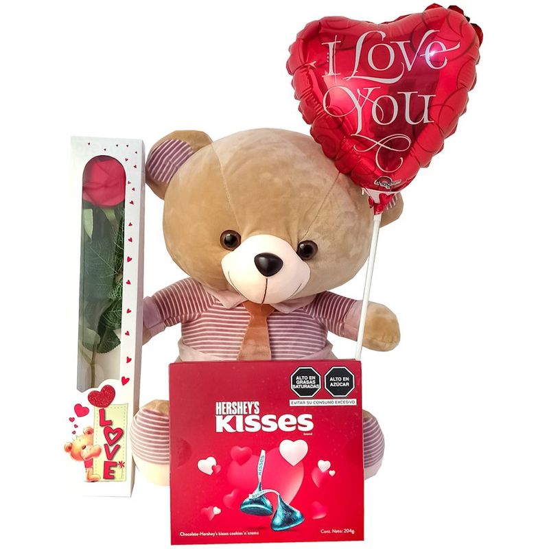 Box Regalo San Valentín Caja Corazón con Peluche y Chocolates