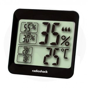 Termómetro ambiental para interior Radioshack 6301708 digital con hidrómetro