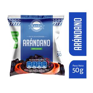 Arandano deshidratado en bolsa de 50 gramos