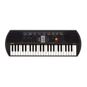 Órgano electrónico Casio SA-77AH2-ADAP, 44 teclas, 100 tonos, 10 canciones, negro