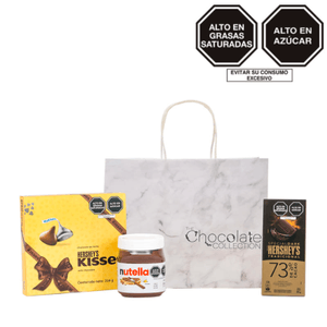 PACK 7  CON KISSES CAJA 204GR, BARRA GRANDE HERSHEY’S Y NUTELLA 140GR