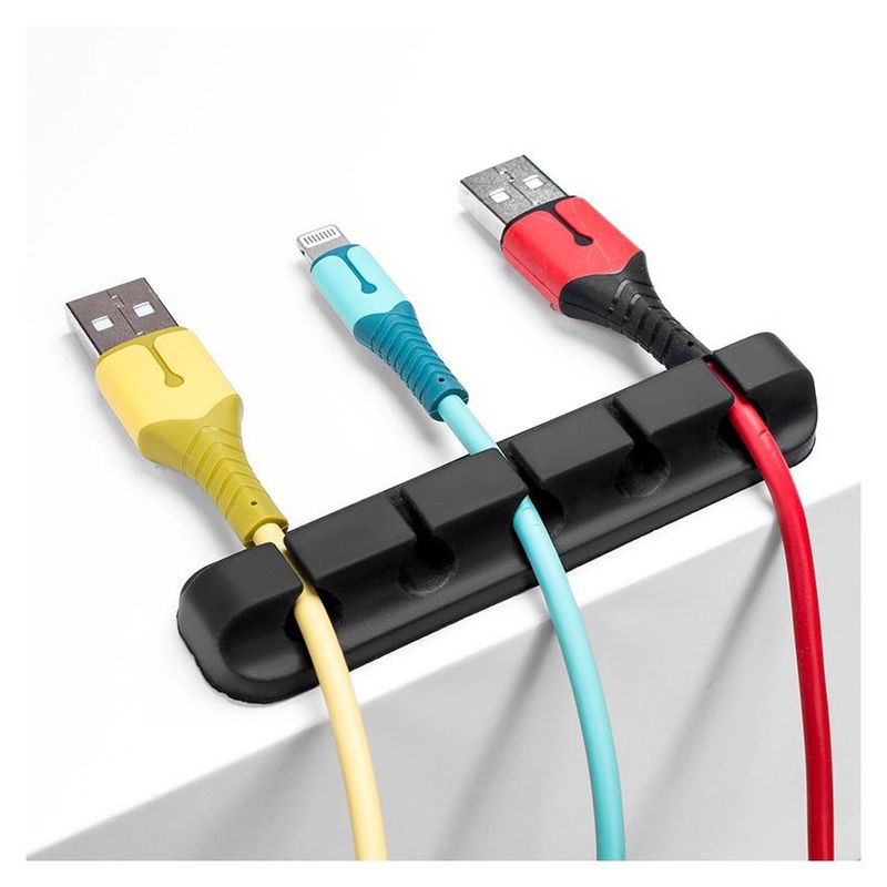 Organizador de Cables para Escritorio con Adhesivo Pack de 2