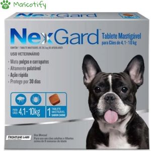 Nexgard 28mg - Antipulgas y antiparasitario para perros de 4kg a 10kg
