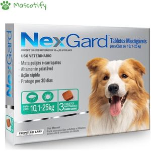 Nexgard 68mg x 3un - Antipulgas y antiparasitario - Perros 10 a 25 kg